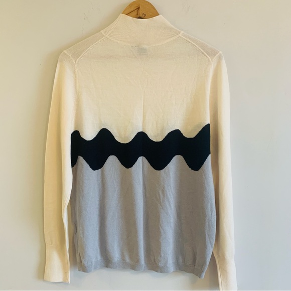 Uniqlo x Marimekko Wave Abstract Graphic Wool Long Sleeve Sweater High Neck - Picture 7 of 7